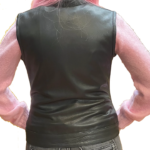 Women's Concealed Carry Black Leather Vest - Image 4
